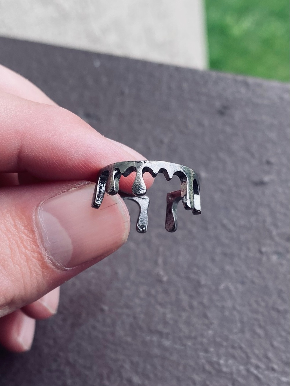 Drip Design Stainless Steel Ring Size 5.5